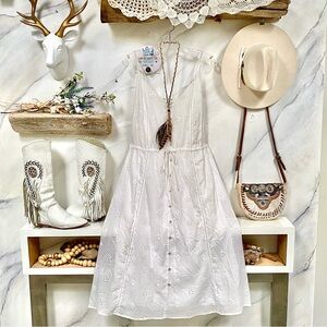 Prairie eye lit vibe boho maxi dress w country shabby chic vibe